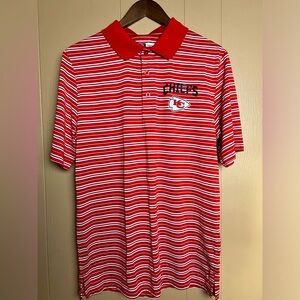 Chiefs NFL Stripes Polo Golf Shirt